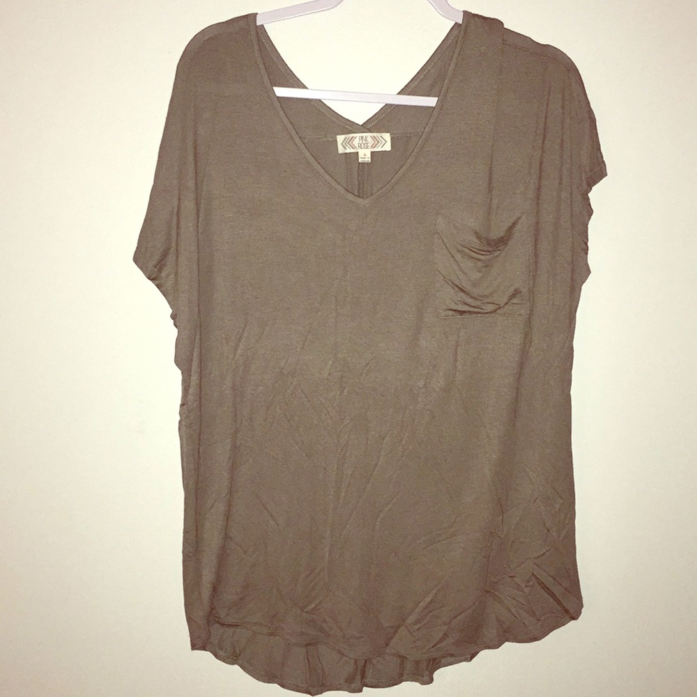 Green short sleeve shirt. Barely worn